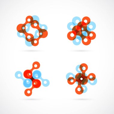 Soyut Renkli Geometrik Logo Tasarım Şablonu.