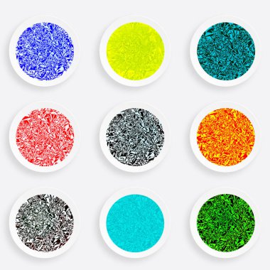 Renkli cam parçaları. vektör illüstrasyonu