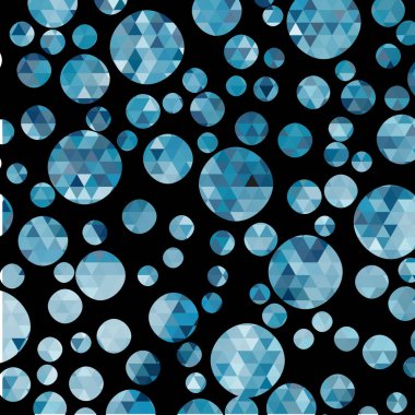 Mavi soyut geometrik seamless modeli. Vektör çizim