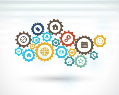 Vektör soyut arka plan teknoloji ve teknoloji kavramlarının yeniliklerini gösteriyor. Web işi için iş ve yenilik.