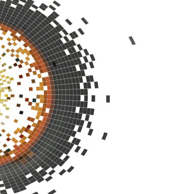 Geometrik daireli soyut arkaplan, vektör illüstrasyonu