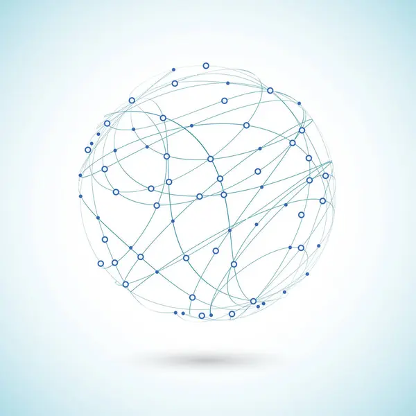 bağlı nokta ve çizgilerle soyut vektör arkaplanı