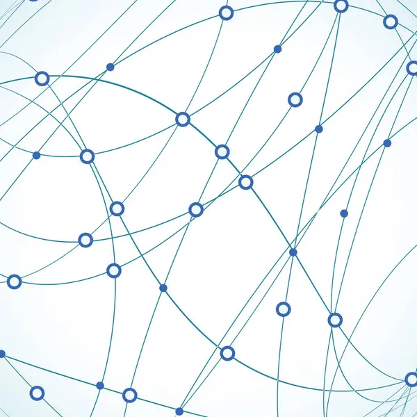 Noktaları ve çizgileri olan soyut teknoloji geçmişi. vektör illüstrasyonu.
