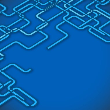 Üç boyutlu görüntülemenin mavi soyut arkaplanı