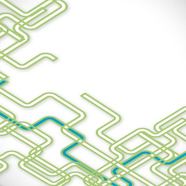 çizgileri, vektör illüstrasyonu olan yeşil soyut arkaplan