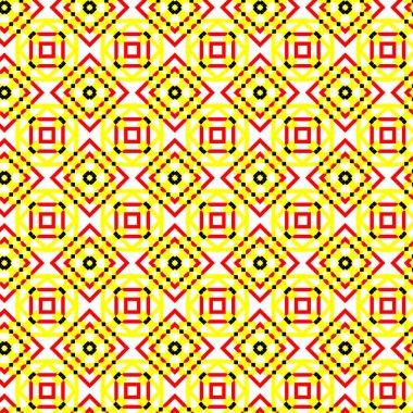 Çizgiler ve dairelerle soyut geometrik desen