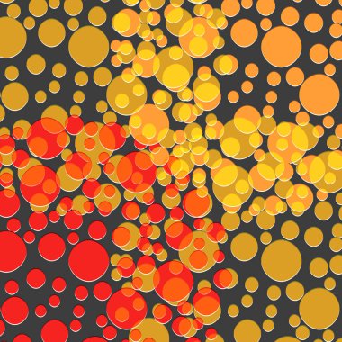 Soyut geometrik dairelerin kusursuz deseni. vektör