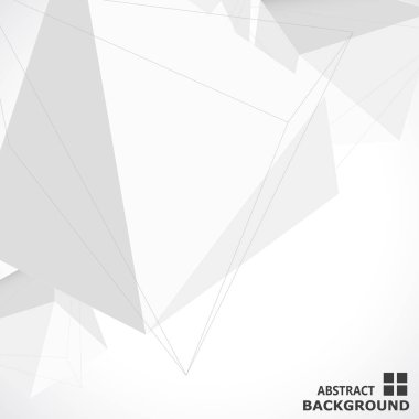 beyaz soyut geometrik arkaplan. gri çokgen. üçgen vektör arkaplanı.