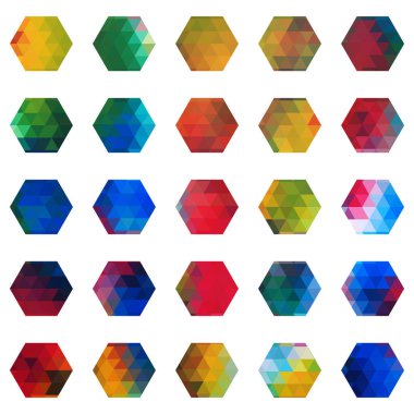 Renkli poligonal mozaik arka plan