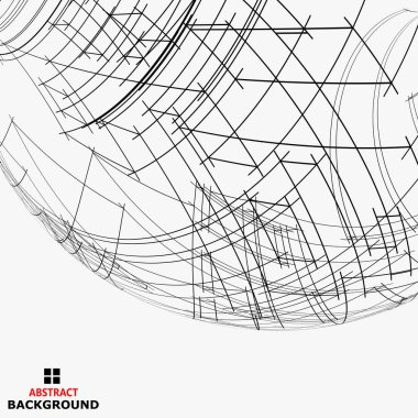 Çokgen yapısı olan soyut siyah beyaz arkaplan. vektör illüstrasyonu