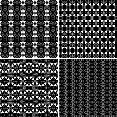 Vektör siyah beyaz geometrik seamless modeli