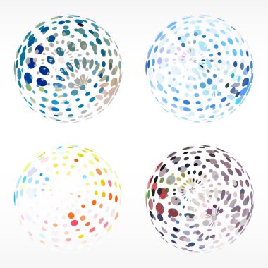 renkli toplar kümesi.