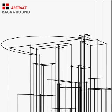 abstract architecture background. 3 d illustration.