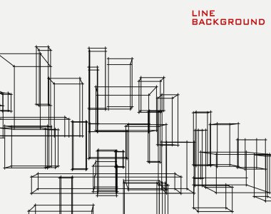vektör soyut geometrik arkaplan tasarımı. çizgi ve beyaz çizgi illüstrasyonu.