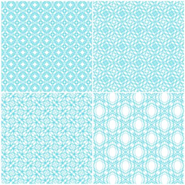 dört vektör Dikişsiz desen seti.