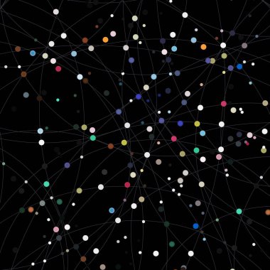 soyut bağlantılı noktalar ve çizgiler