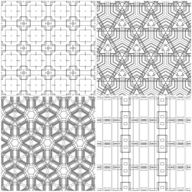 Kusursuz desen. bir dizi geometrik arkaplan