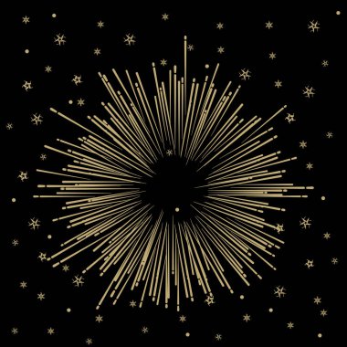 Altın yıldız ve çizgilerin soyut arkaplanı