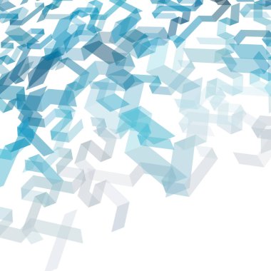 Teknoloji ve altıgenden soyut vektör arkaplanı