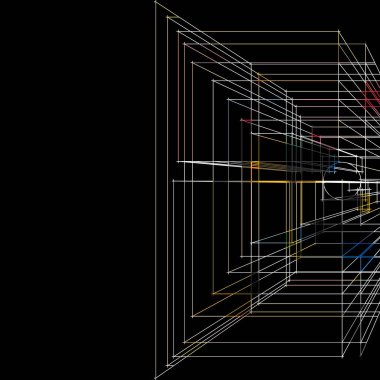 Çizgiler ve kareler ile soyut geometrik arka plan