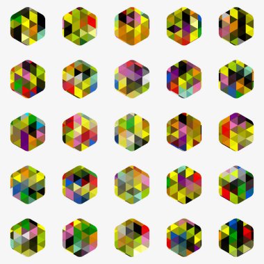 vektör üçgen arkaplan kümesi