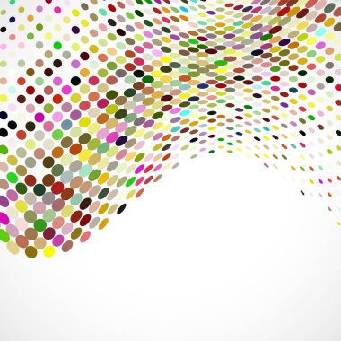 Renkli noktalar ve beyaz arkaplan