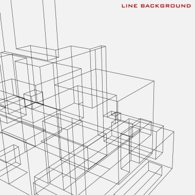 soyut geometrik arkaplan beyaz çizgi tarzında. siyah ve beyaz