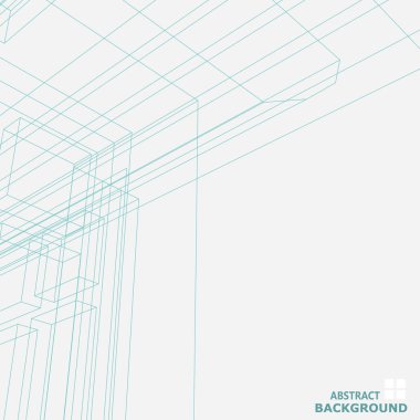 Mavi çizgilerin ve çizgilerin soyut arkaplanı. vektör illüstrasyonu