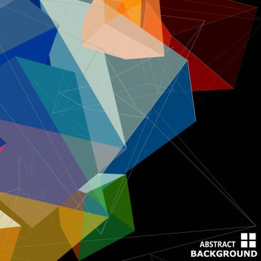 Renkli geometrik üçgen arkaplan. Çokgen modern tarz. vektör illüstrasyonu.