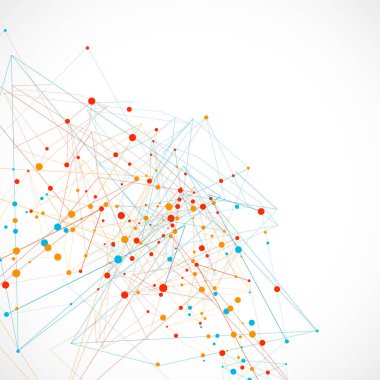bağlı nokta ve çizgilerin vektör arkaplanı.