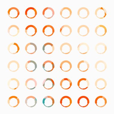 Renkli çember çerçeveleri kümesi
