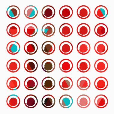 Kırmızı kahve çekirdekleri vektör kümesi