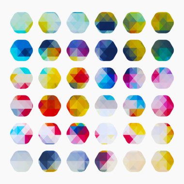 Renkli mozaik arkaplan ayarlayın. Geometrik şekiller