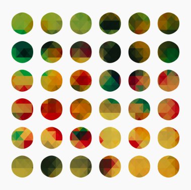 Beyaz arkaplanda renkli çemberler.