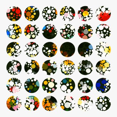 Renkli soyut çember arka planı. Vektör illüstrasyonu.