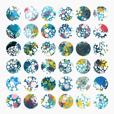 Renkli daireler kümesi