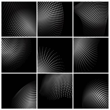 Soyut arka planlar dizisi. Yarım ton etkisi. vektör illüstrasyonu.