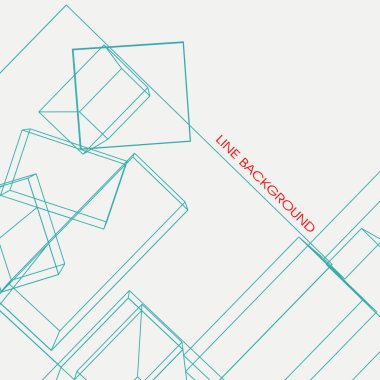 Siyah çizgiler ve karelerle soyut bir arkaplan. vektör illüstrasyonu