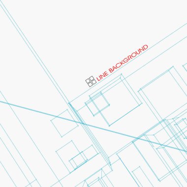 Mavi kareler, çizgiler ve kareler ile soyut arkaplan