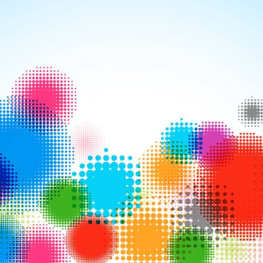 renkli daireler ile vektör arka plan