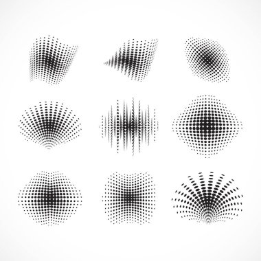 Farklı yarım ton dairelerin vektör kümesi.