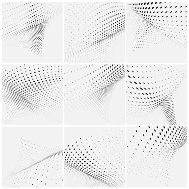 Noktalı soyut arkaplan seti