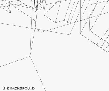 Çizgiler ve karelerle geometrik arkaplan. vektör illüstrasyonu.