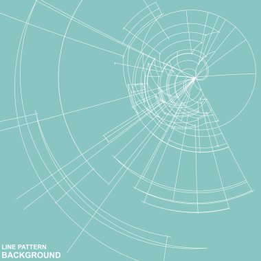 Soyut geometrik çizgiler ve daireler. vektör illüstrasyonu