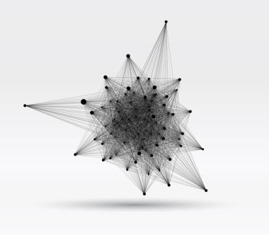 Çokgen ağın soyut 3 boyutlu görüntülemesi