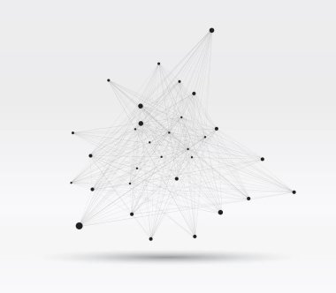 Noktalar ve çizgilerin geometrik deseni. vektör illüstrasyonu.