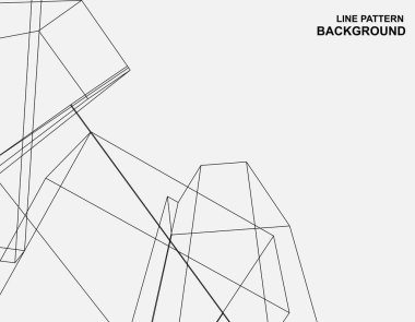 Soyut geometrik arkaplan, siyah çizgiler. vektör illüstrasyonu