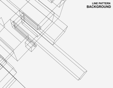 hatları ile soyut geometrik desen.