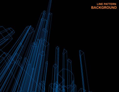 Soyut mavi çizgi tasarım arka plan