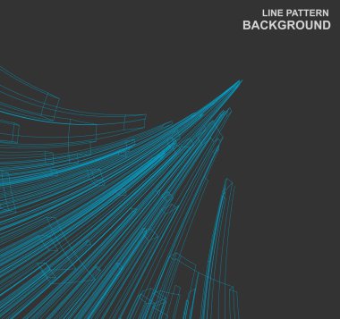 Soyut dalga çizgileri. Fütürist dinamik arka plan. dijital sanat